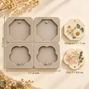 Molde de silicona etiquetas x4