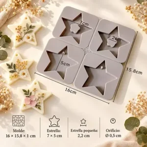 Molde de silicona etiquetas x4