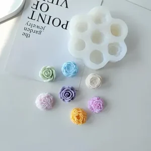Molde de silicona para velas x7 Rositas